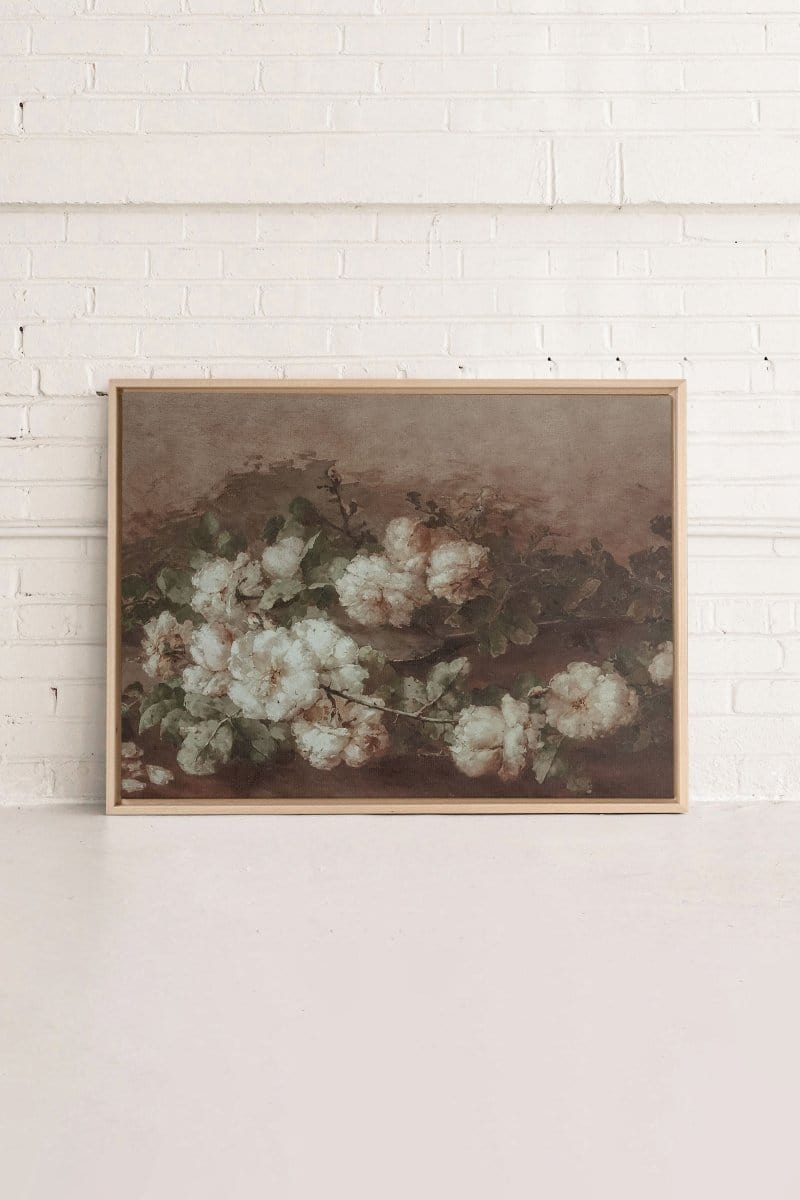 WHITE PEONY, Oeuvre sur toile étirée