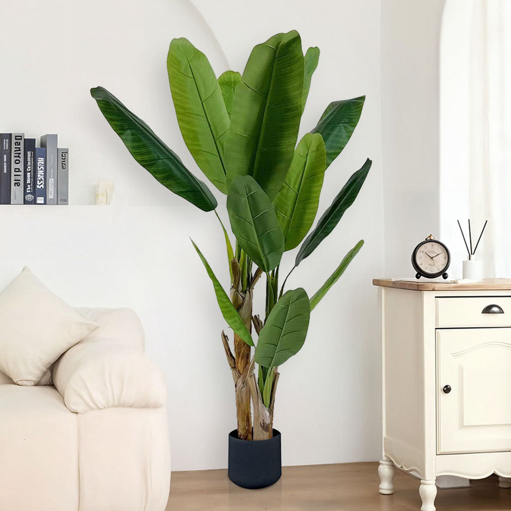 NNEAGS 190cm Banna Plant Bird of Paradise Tree Artificial Plant Home Accent Decor