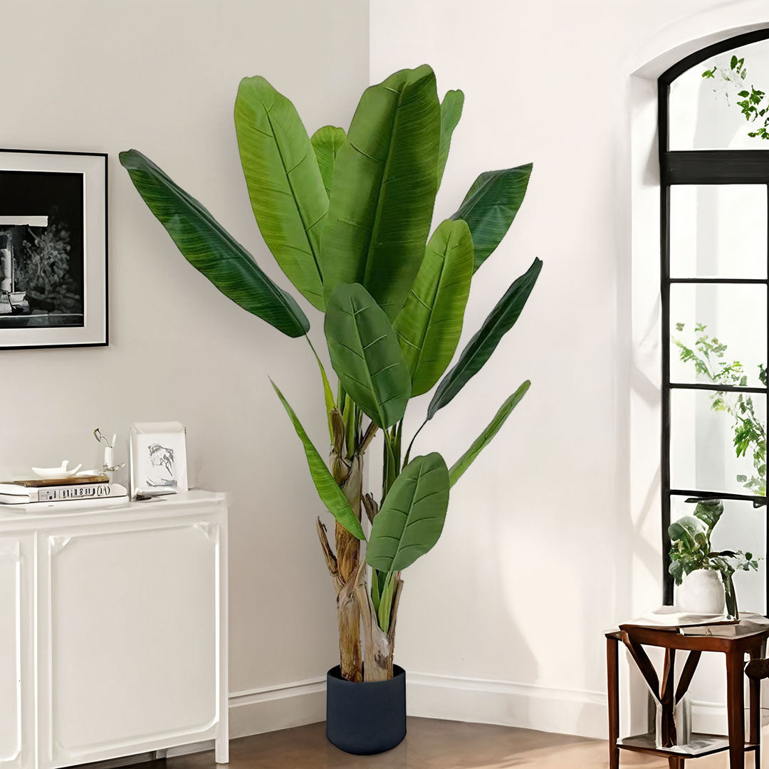 NNEAGS 190cm Banna Plant Bird of Paradise Tree Artificial Plant Home Accent Decor
