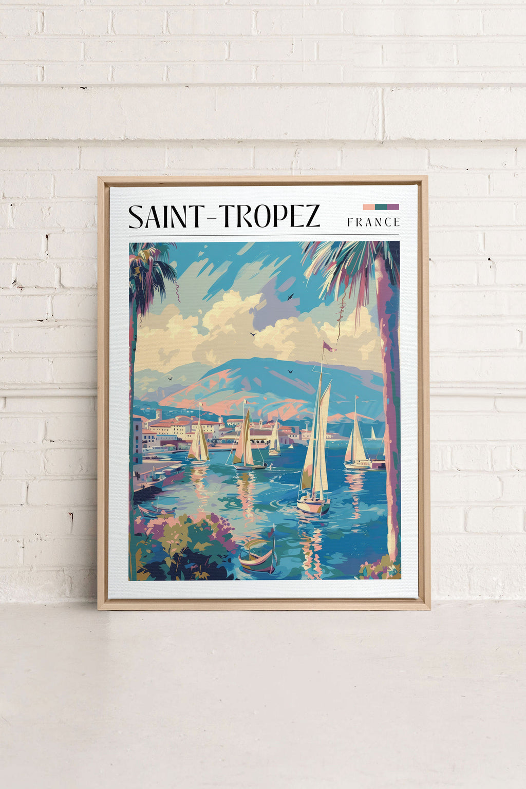 Saint-Tropez, Oeuvre sur toile étirée