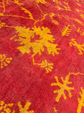 Decorative Rustic Red Color Antique Tribal Center Medallion Design Turkish Oushak Rug 22'3'' X 37''