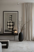 VASE EN DAMIER, Oeuvre sur toile étirée