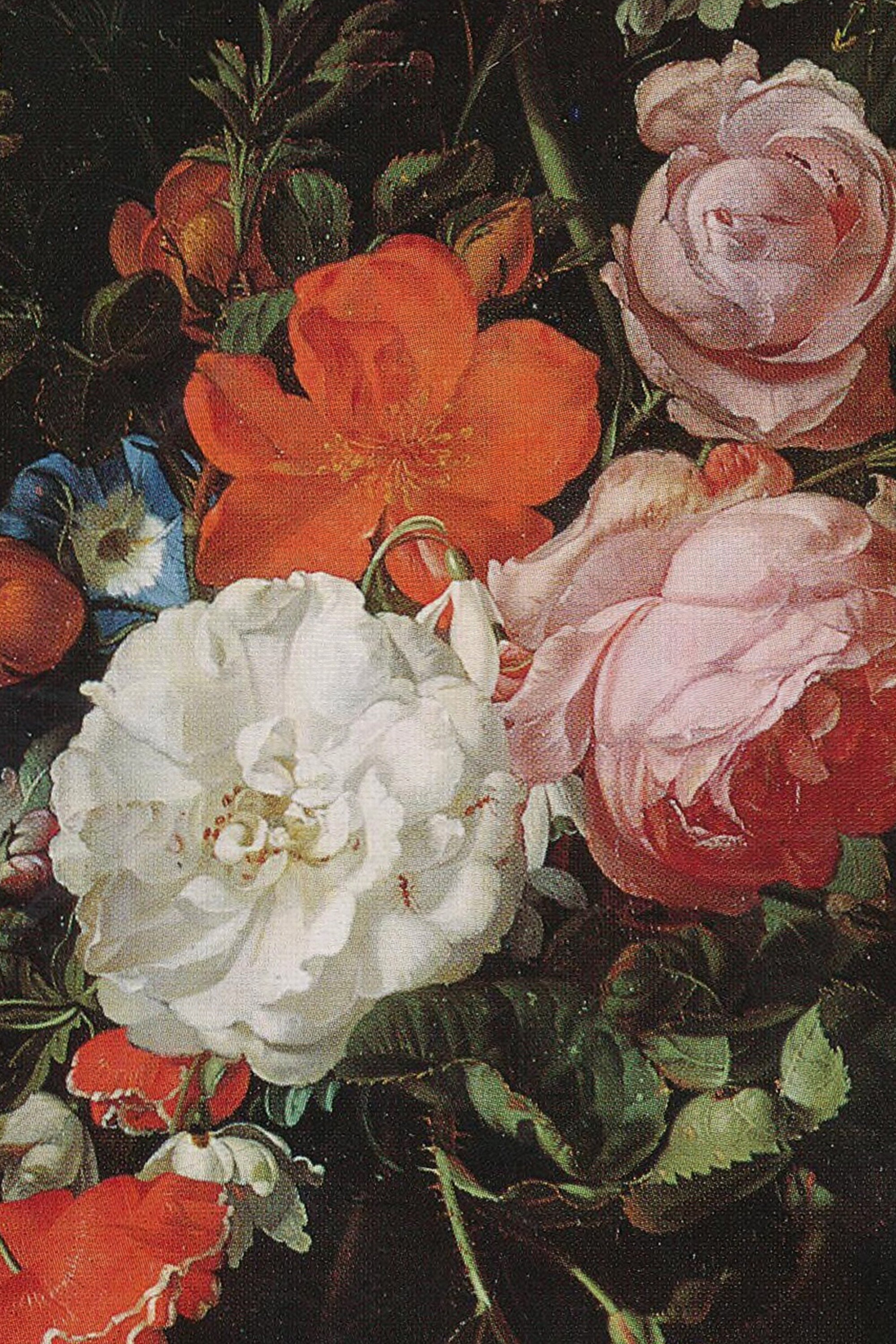 BOUQUET BAROQUE, CADRE VINTAGE ARGENT