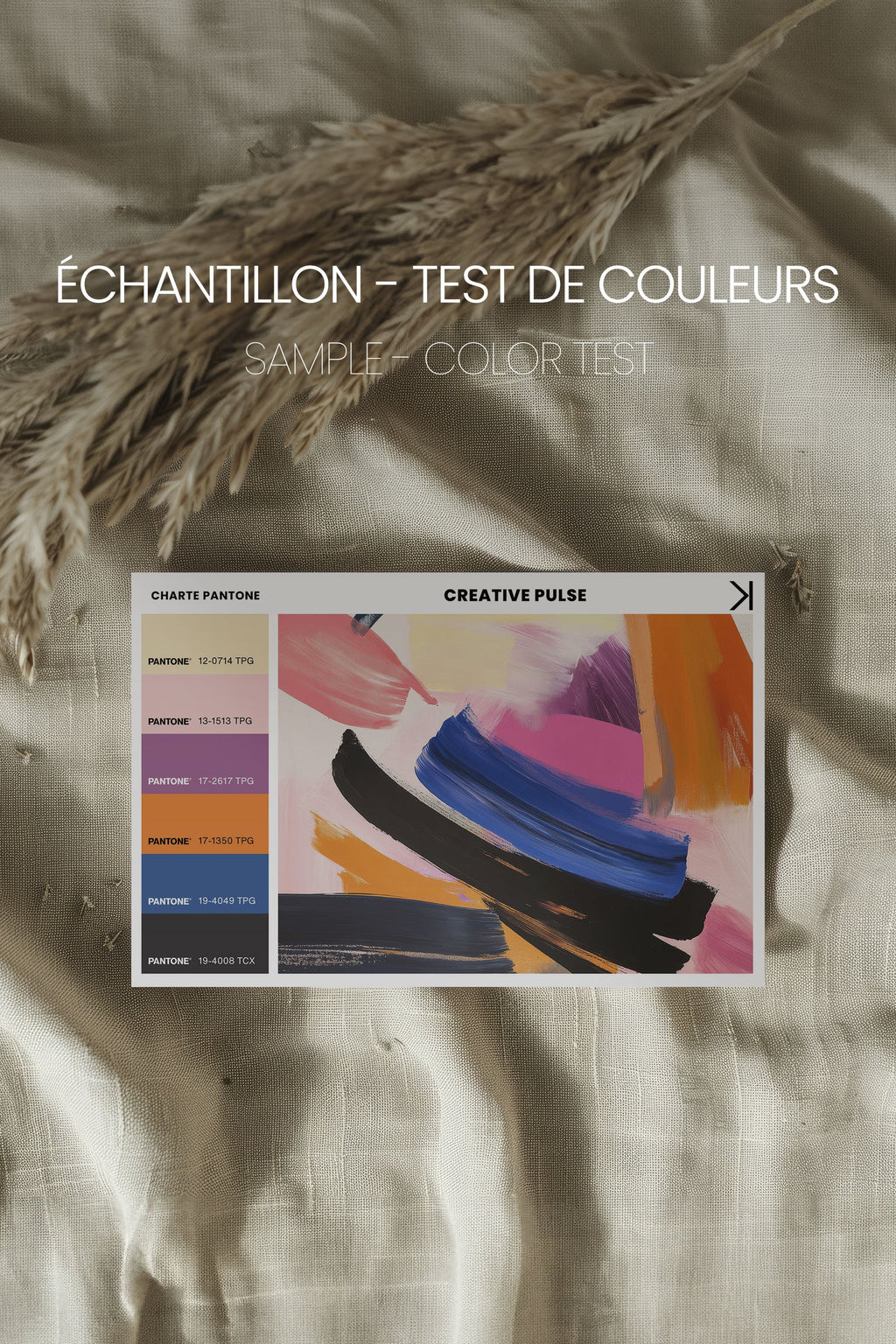 CREATIVE PULSE, Oeuvre sur toile étirée