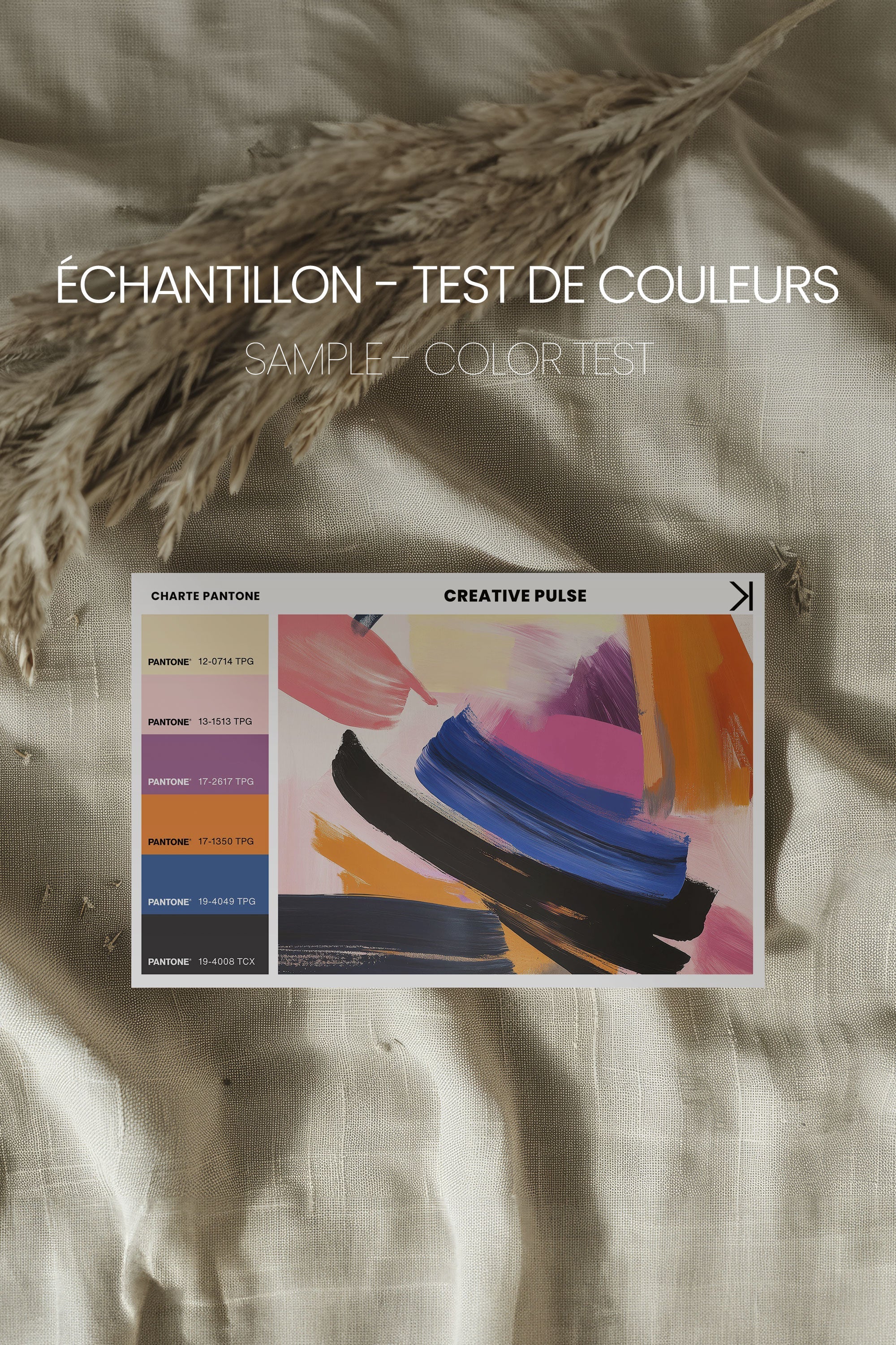 CREATIVE PULSE, Oeuvre sur toile étirée