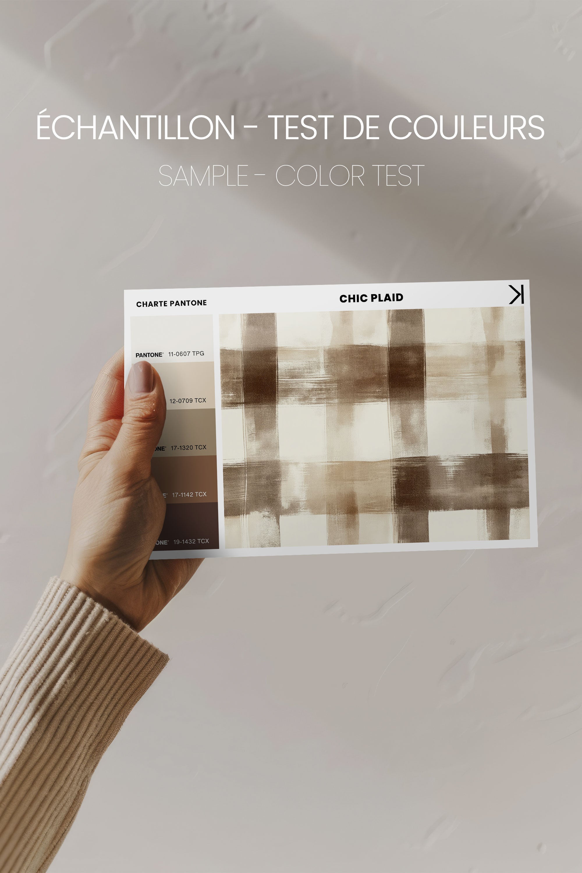 CHIC PLAID, Oeuvre sur toile étirée