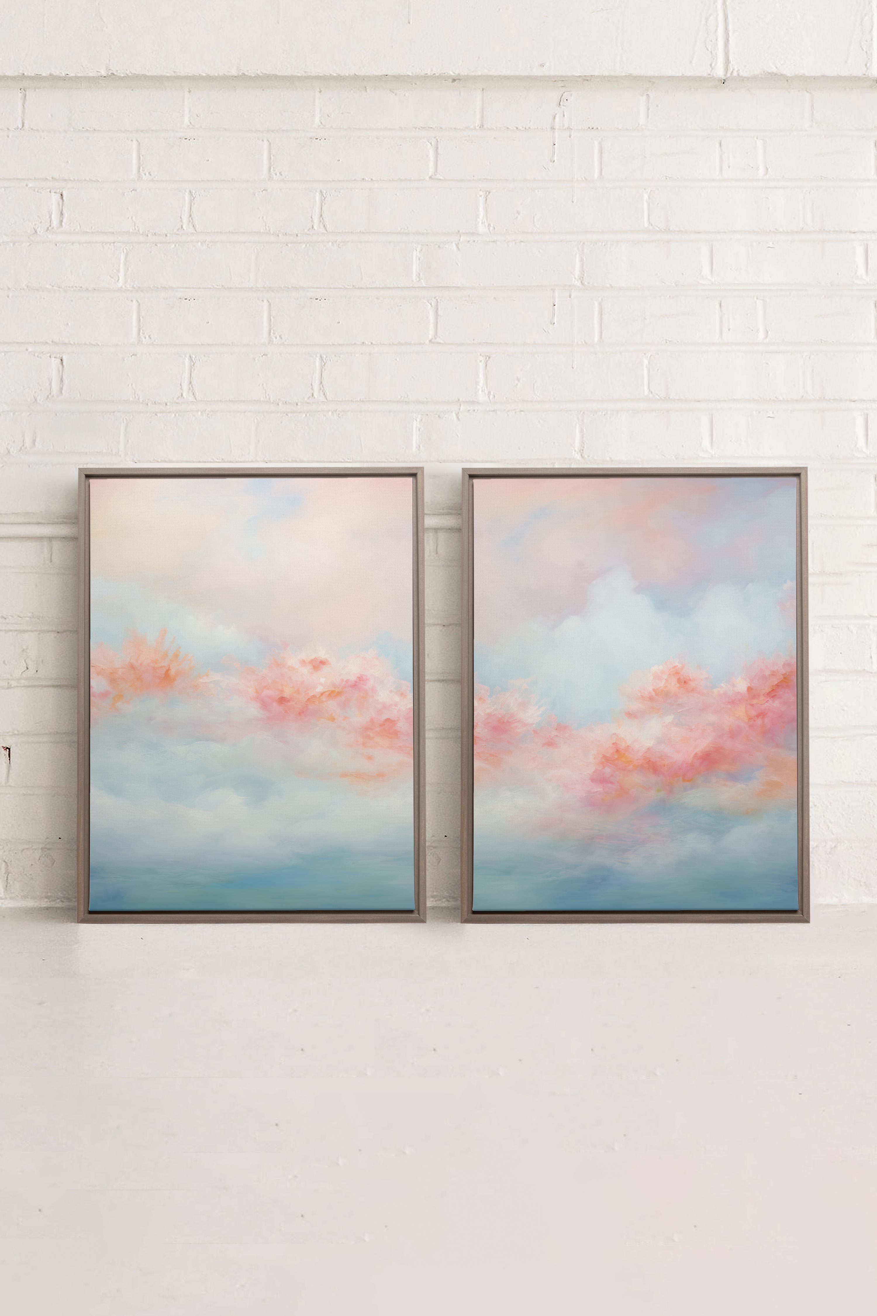 MYSTIC SUNSET DUO (2 Oeuvres sur toile étirée)