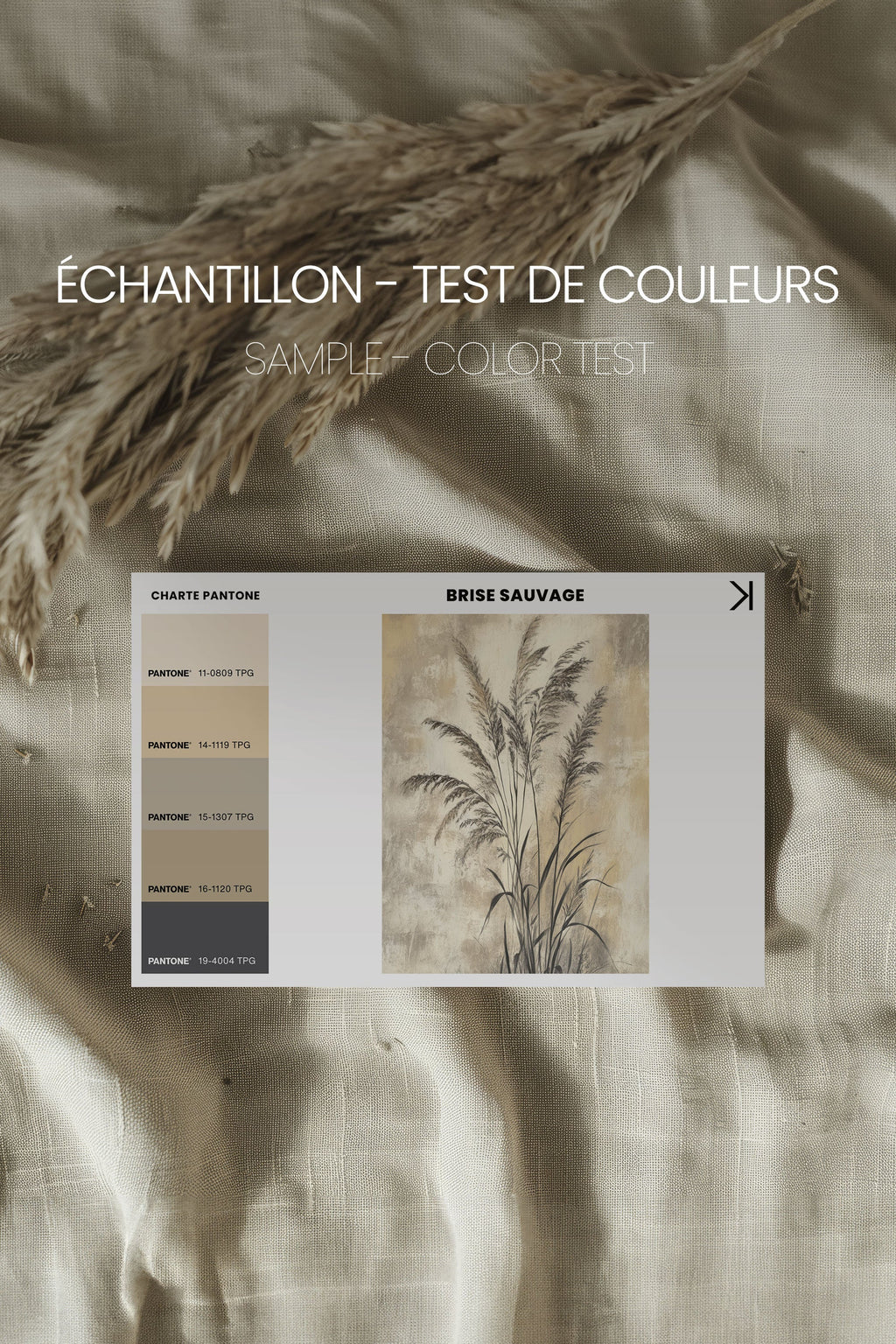 BRISE SAUVAGE, Oeuvre sur toile étirée