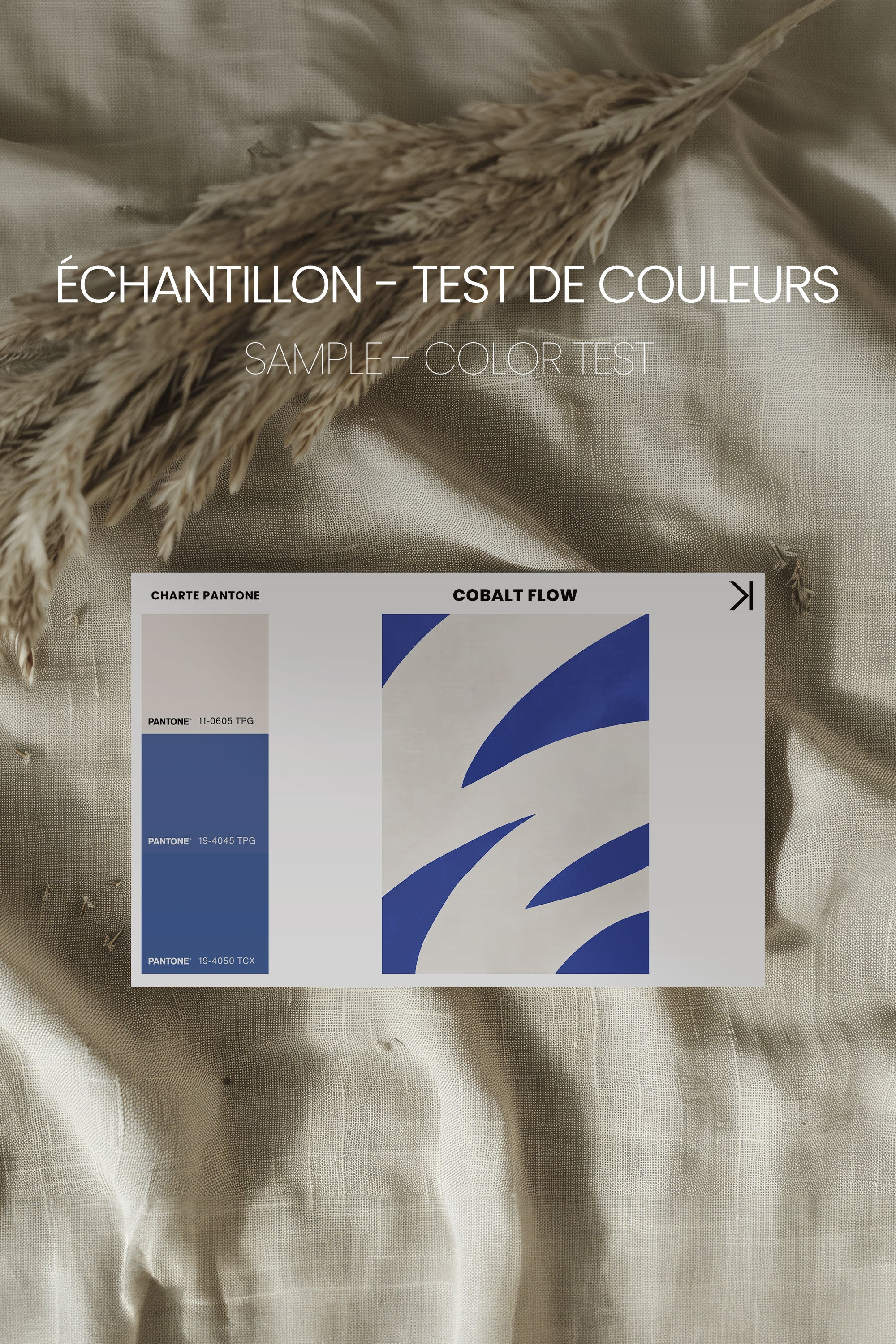 COBALT FLOW, Oeuvre sur toile étirée