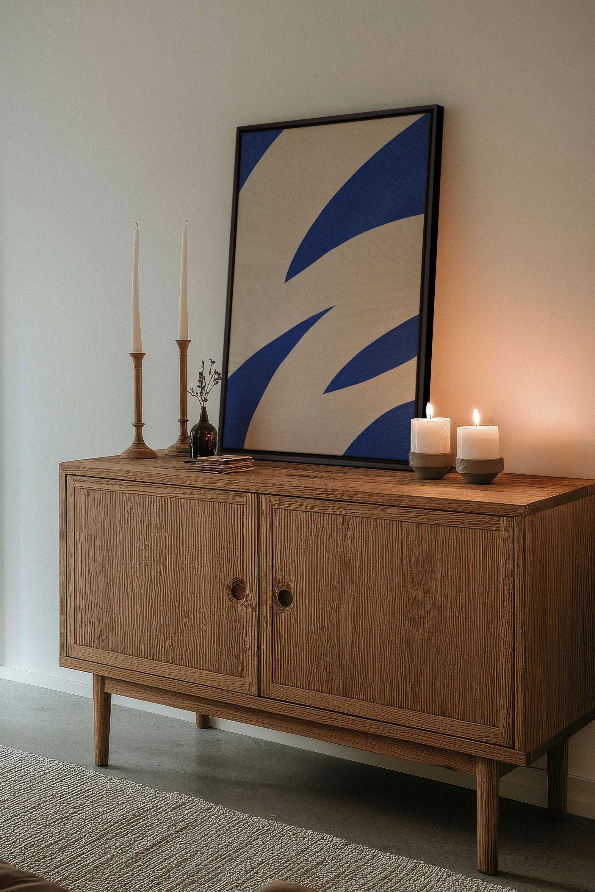 COBALT FLOW, Oeuvre sur toile étirée