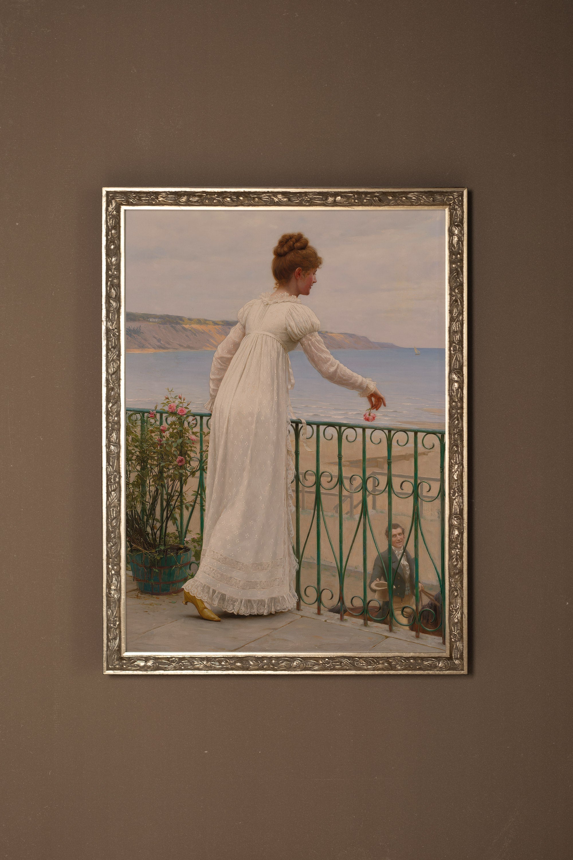 FLEUR DU DESTIN, CADRE VINTAGE ARGENT
