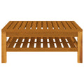 NNEVL 7 Piece Garden Lounge Set with Cream Cushion Solid Acacia Wood