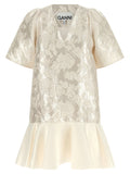 Ganni Satin Cloque Mini Dress