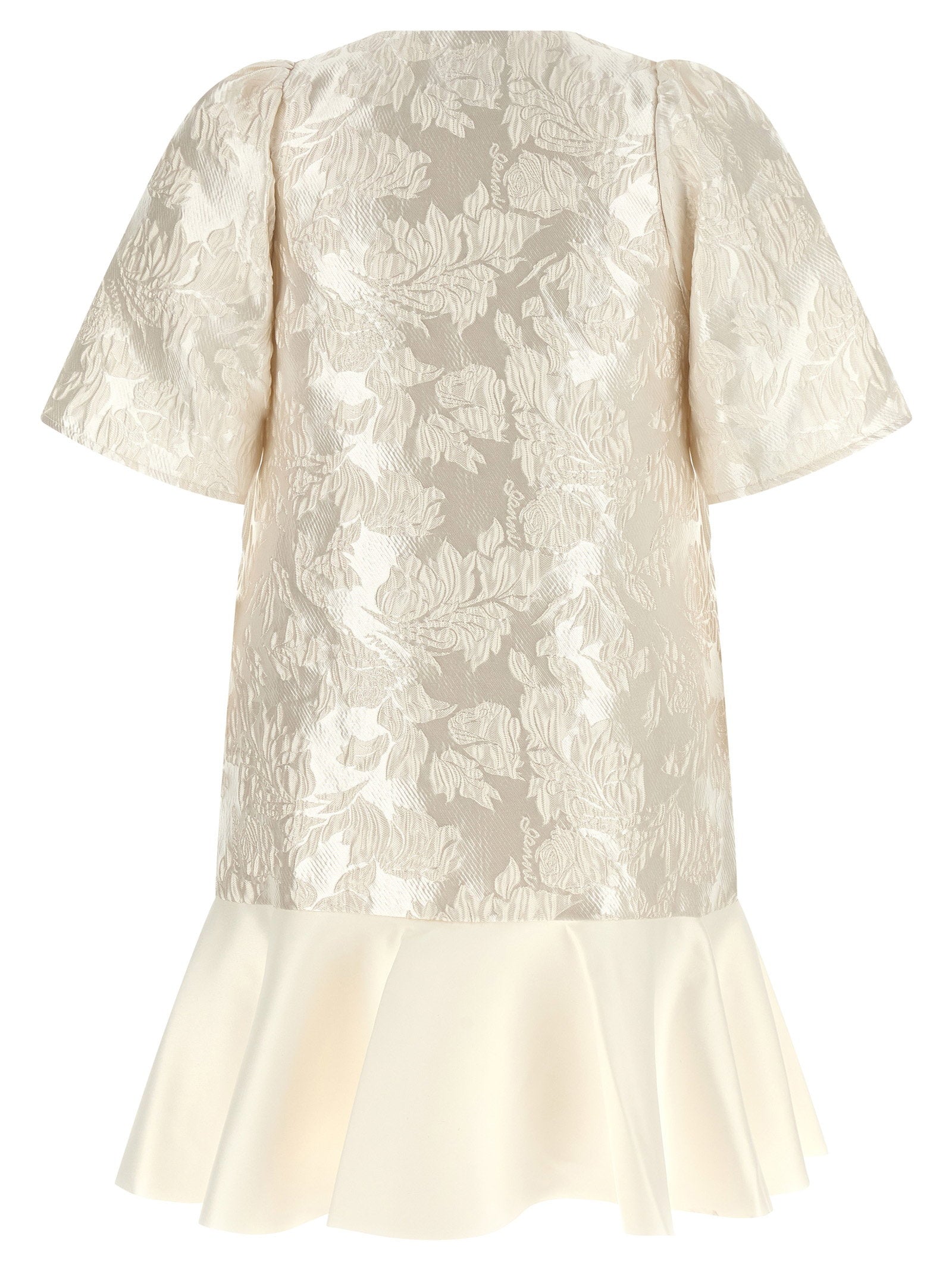 Ganni Satin Cloque Mini Dress