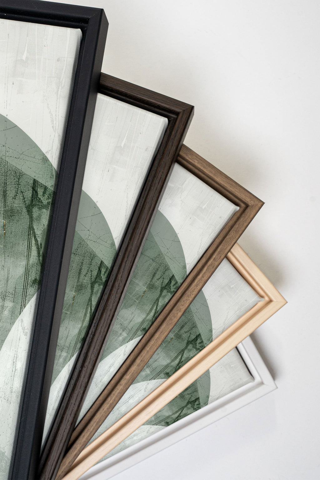 GREEN ELEGANCE TRIO (3 Oeuvres sur toile étirée)