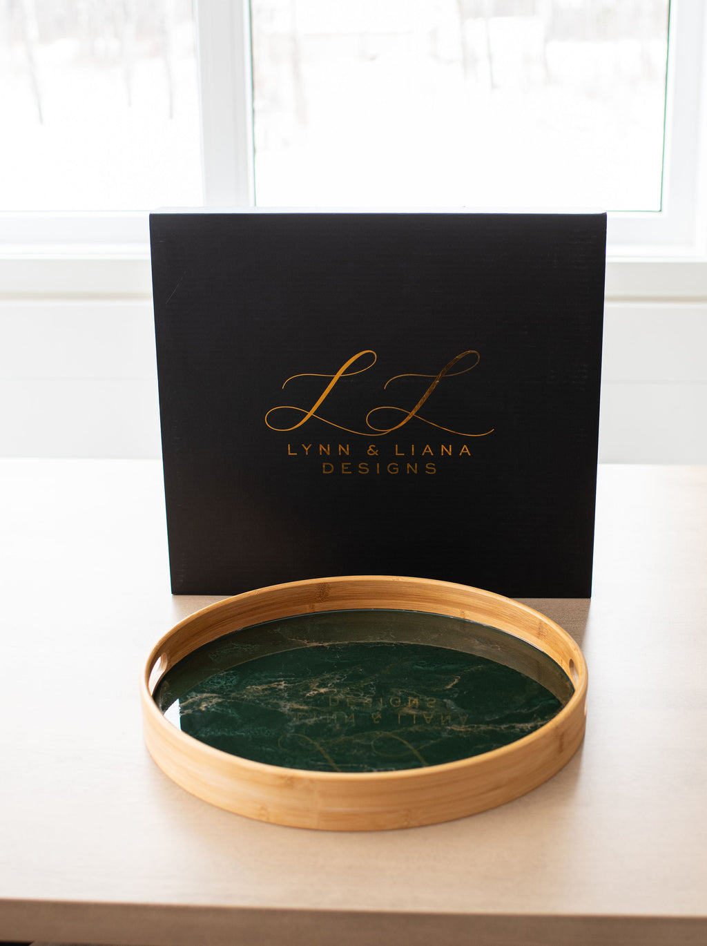 Bamboo Round Serving Trays