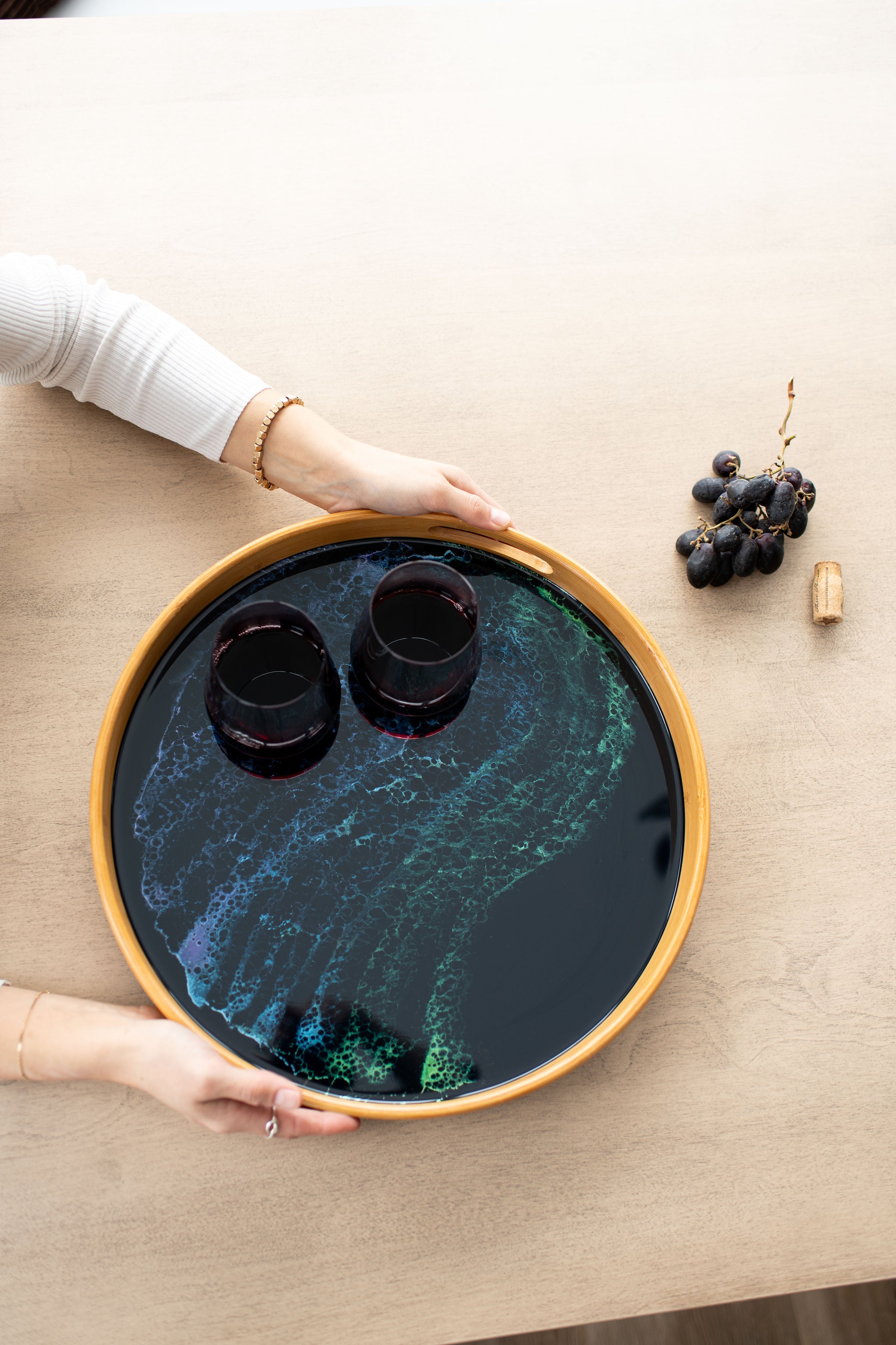 Bamboo Round Serving Trays
