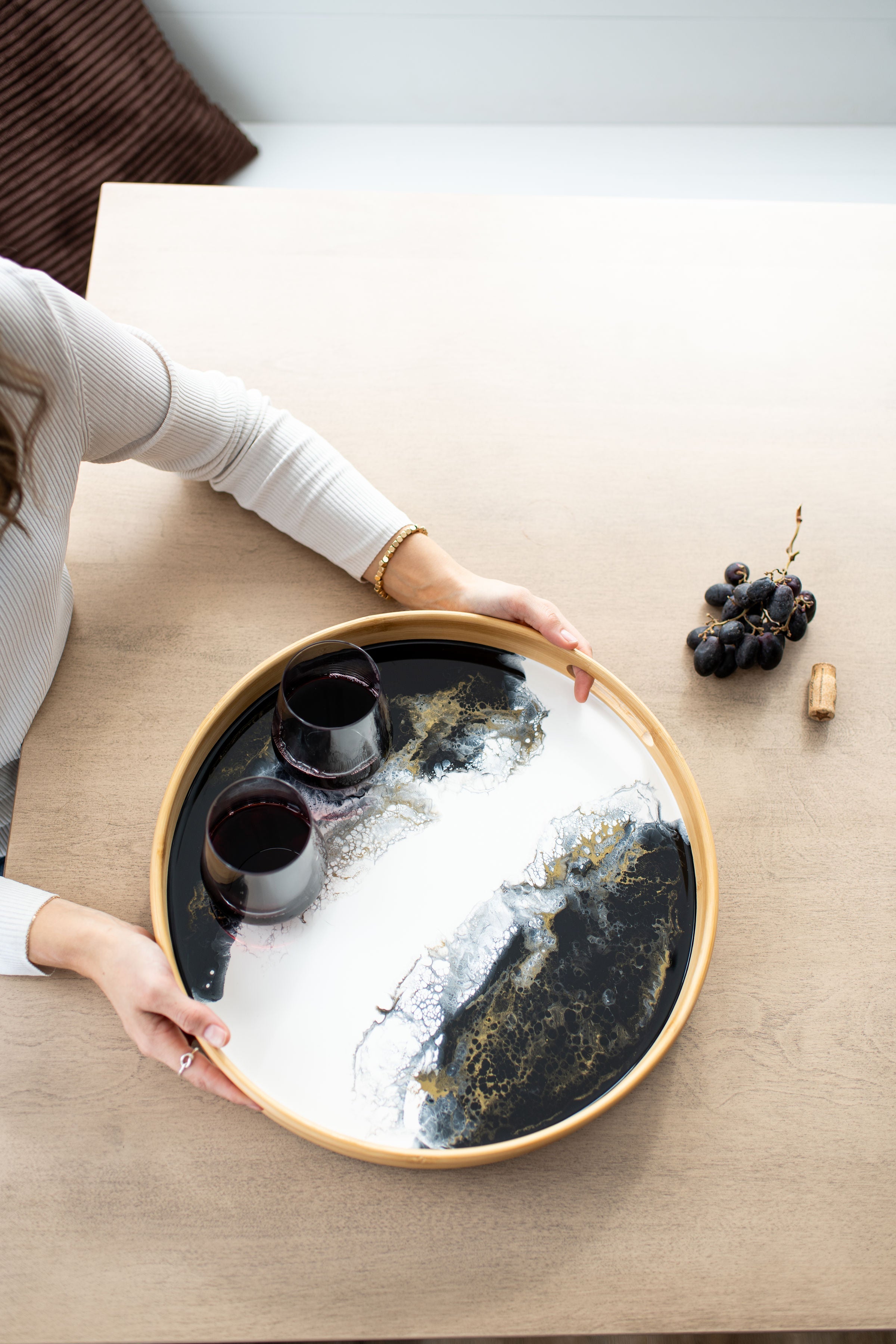 Bamboo Round Serving Trays