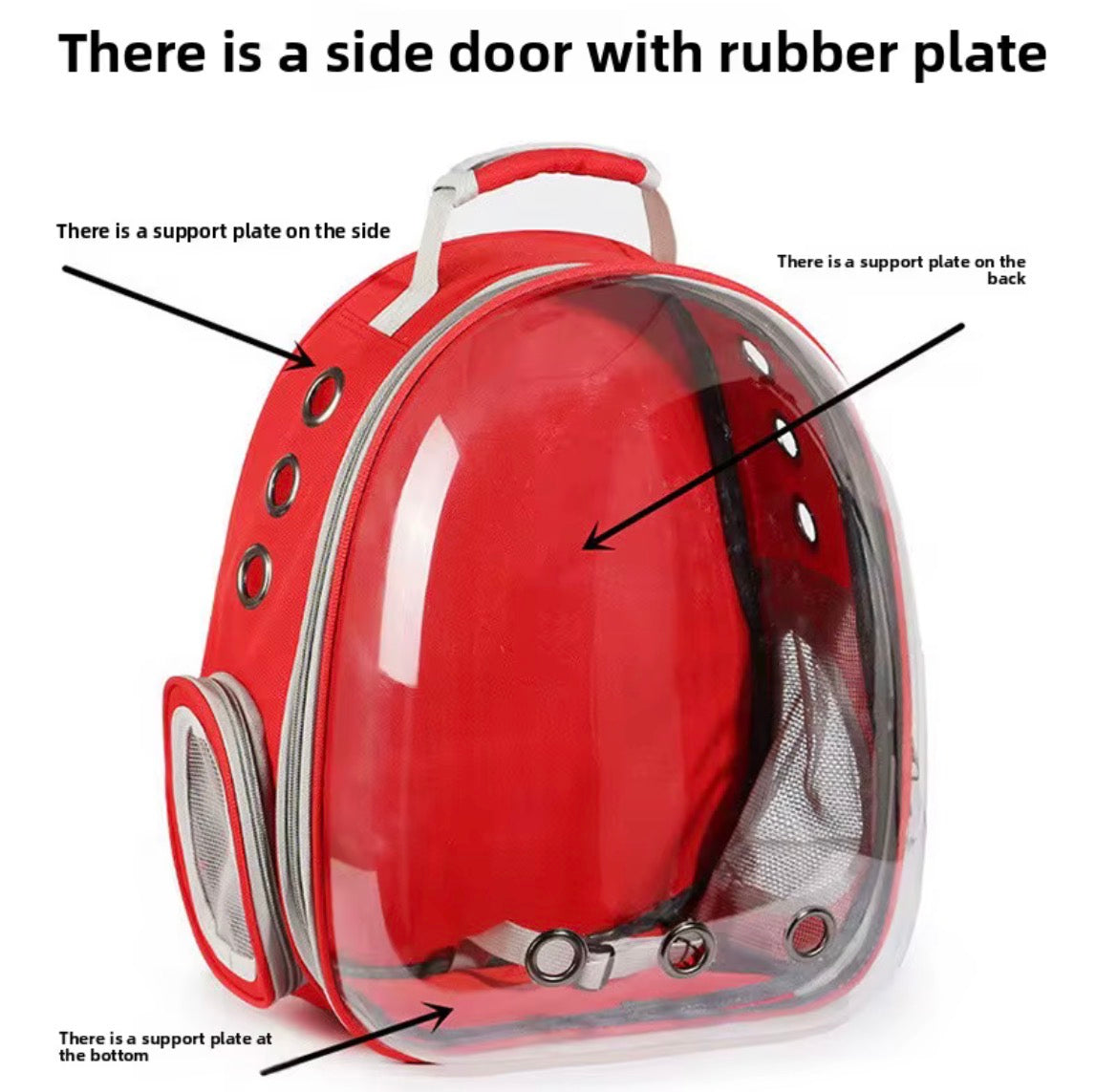 VELORA Transparent Panoramic Pet Backpack — Space Capsule
