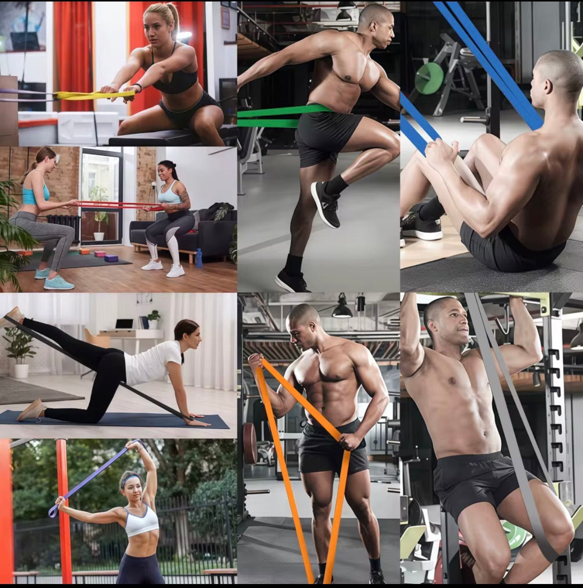 Resistance Band Kit — 8 Levels, Full Body Workout, Handles & Carry Bag