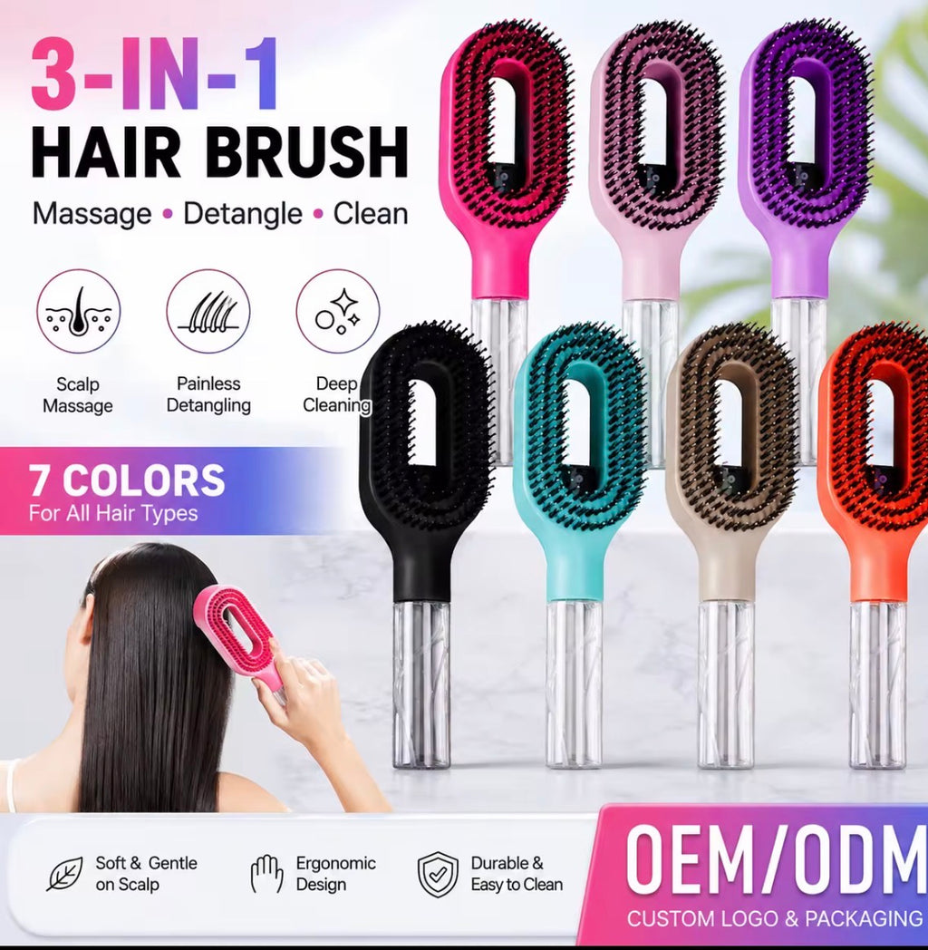 VELORA Professional 3-in-1 Hair Brush with Water Spray