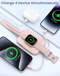 VELORA 5000mAh Multi-Device Power Bank — Wireless Charger for iPhone, Samsung, Watch & Headphones