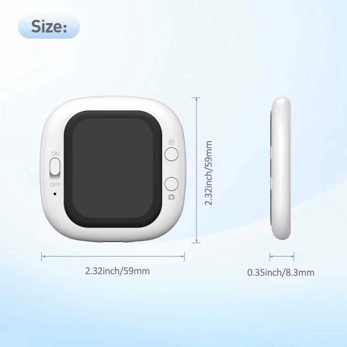 VELORA Wireless Rear Camera Monitor — 4" Screen for Vlog & Selfie with Magnetic Phone Holder