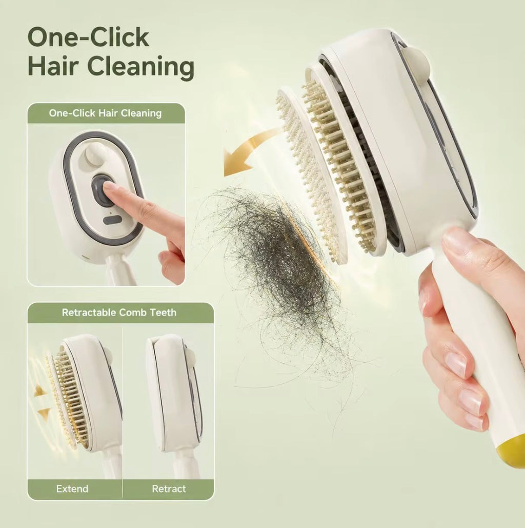 VELORA Steam Hair Brush — Spray Air Cushion Massage Comb with Essential Oil