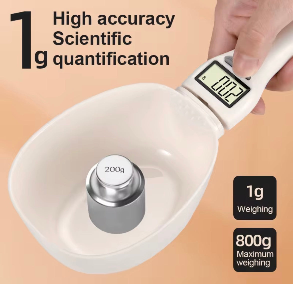 VELORA High Accuracy Digital Kitchen Scale Spoon
