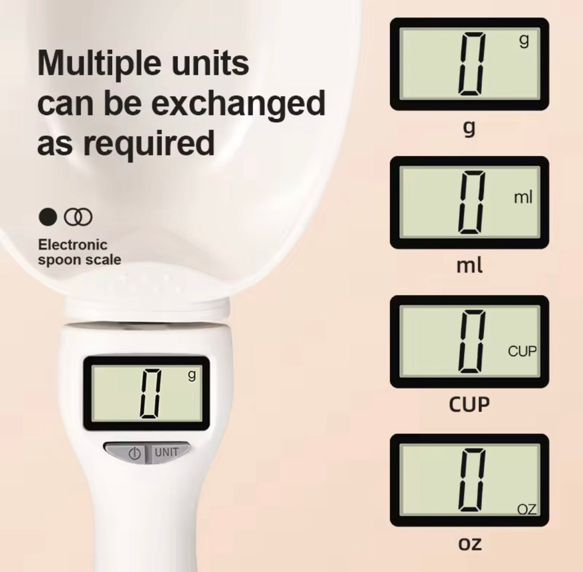 VELORA High Accuracy Digital Kitchen Scale Spoon