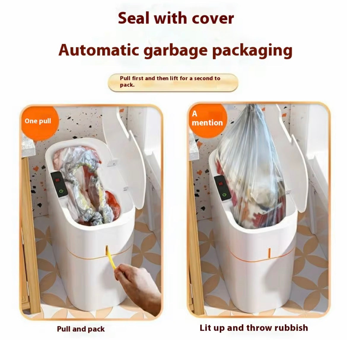 VELORA Smart Sensor Automatic Trash Can — 20L/50L Large Capacity