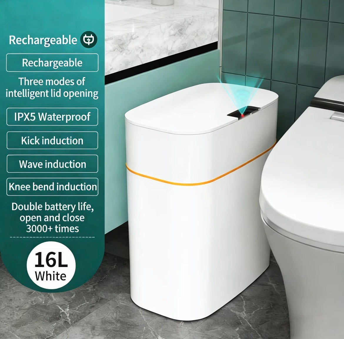 VELORA Smart Sensor Automatic Trash Can — 20L/50L Large Capacity