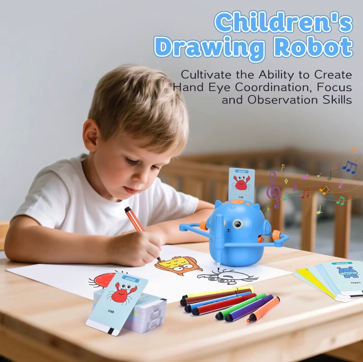 VELORA Smart AI Drawing Robot for Kids — Educational Painting & Learning Toy
