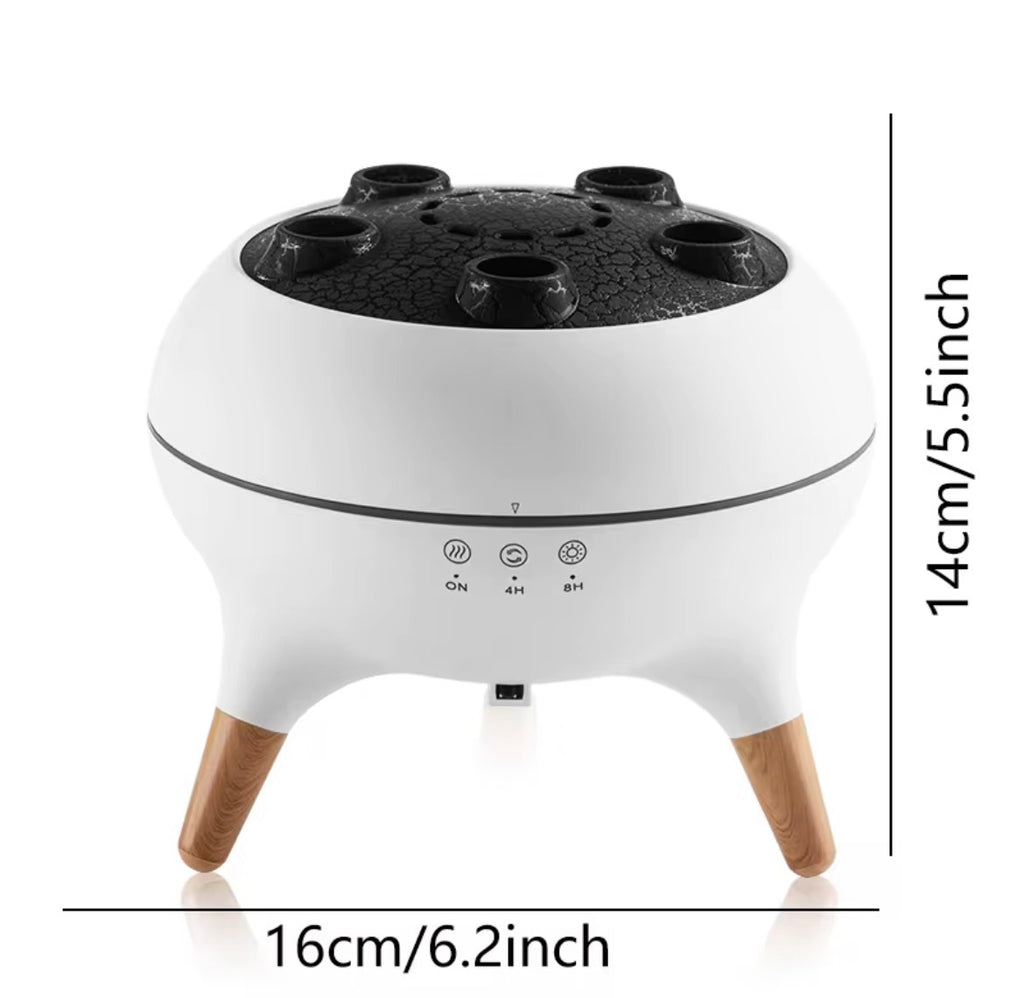 VELORA Dynamic Multi-Spray Jellyfish Humidifier — Smoke Ring, Flame & White Noise Aromatherapy Diffuser