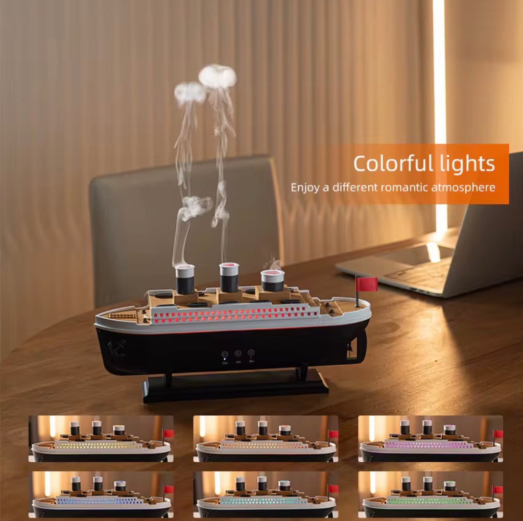 VELORA Jellyfish-Shaped Smoke Ring Aromatherapy Diffuser — Desktop Silent Ultrasonic High-Mist Humidifier