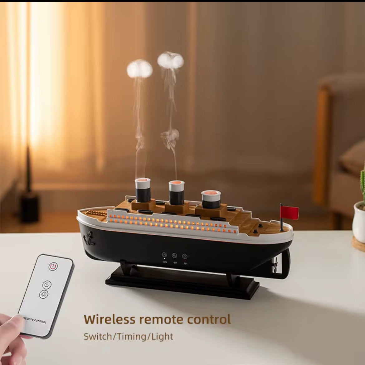 VELORA Jellyfish-Shaped Smoke Ring Aromatherapy Diffuser — Desktop Silent Ultrasonic High-Mist Humidifier