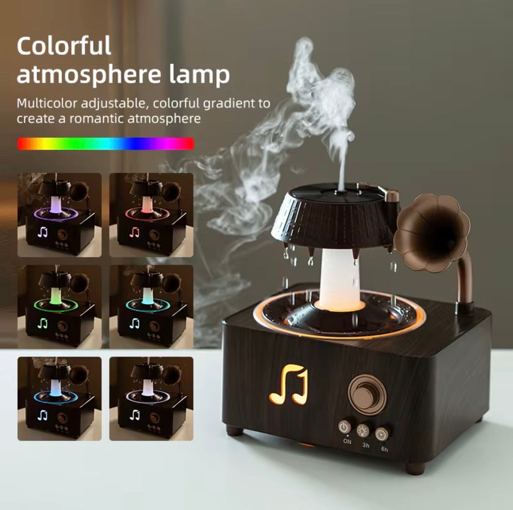 VELORA Rotating Water Drop Aromatherapy Diffuser — Desktop Remote Control Ultrasonic Humidifier