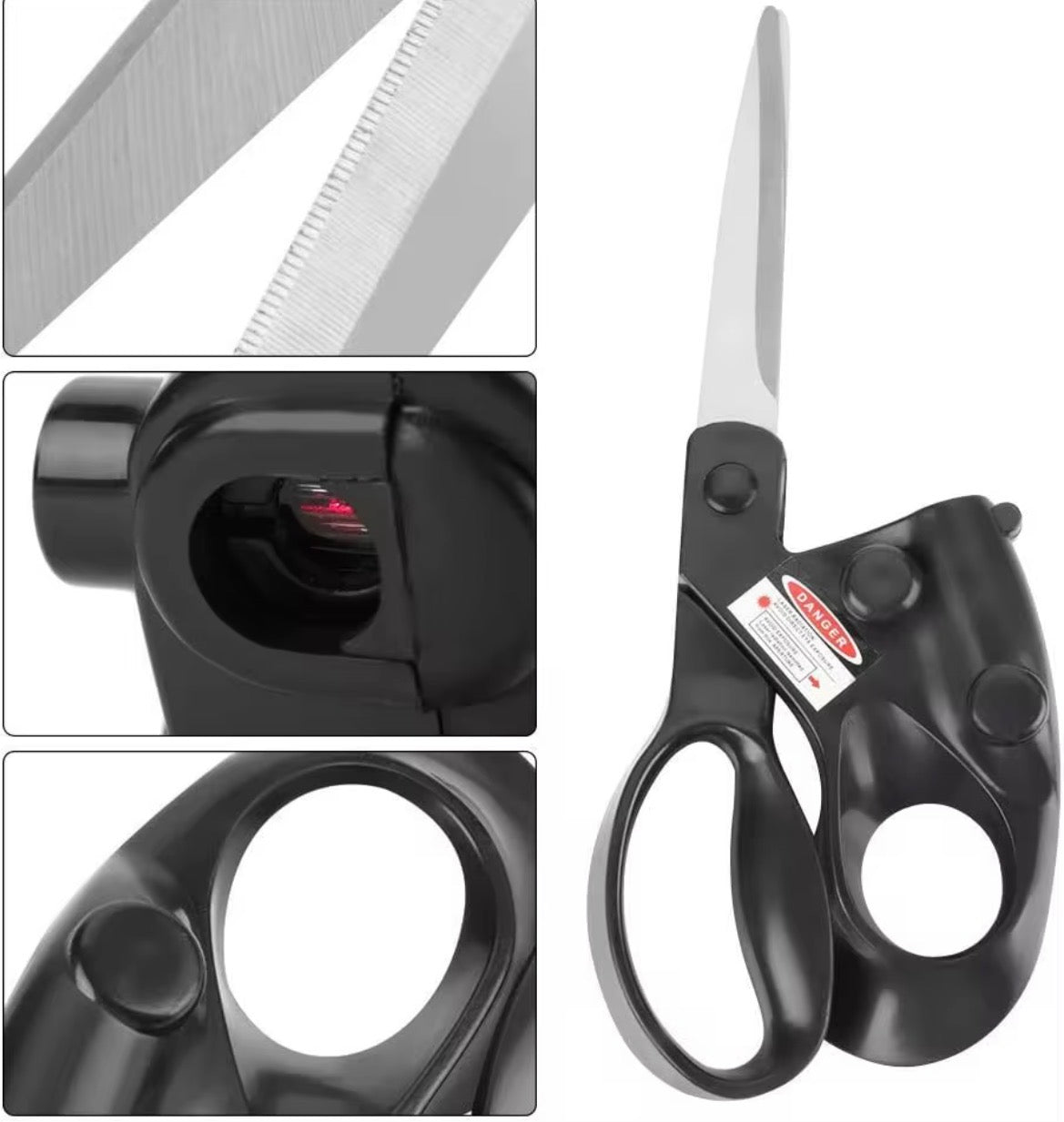 VELORA Laser Guided Sewing Scissors — Infrared Positioning Stainless Steel Needlework Shears