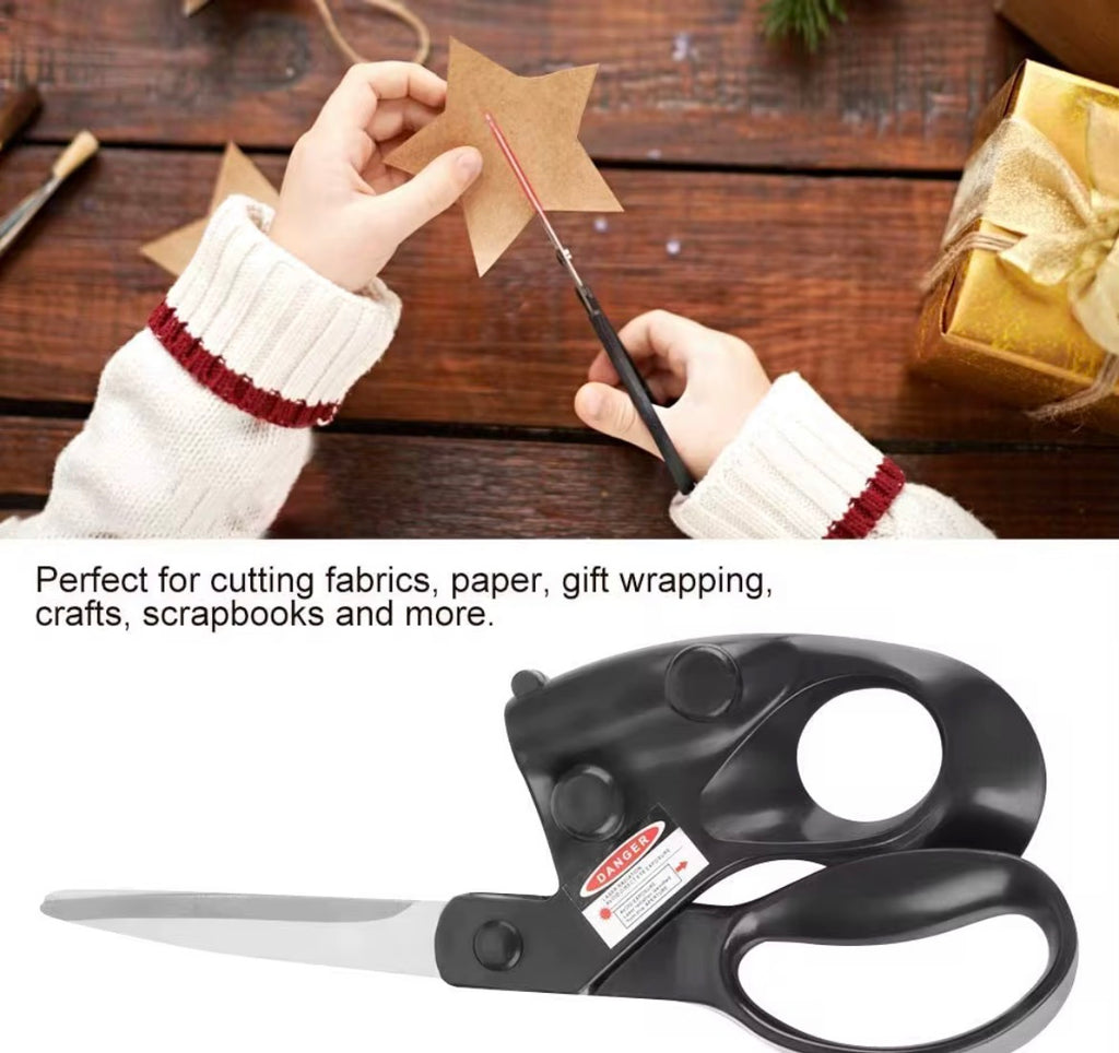 VELORA Laser Guided Sewing Scissors — Infrared Positioning Stainless Steel Needlework Shears