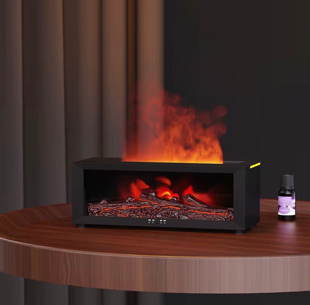 VELORA Flame Smart Aroma Diffuser | Fireplace Light Simulation