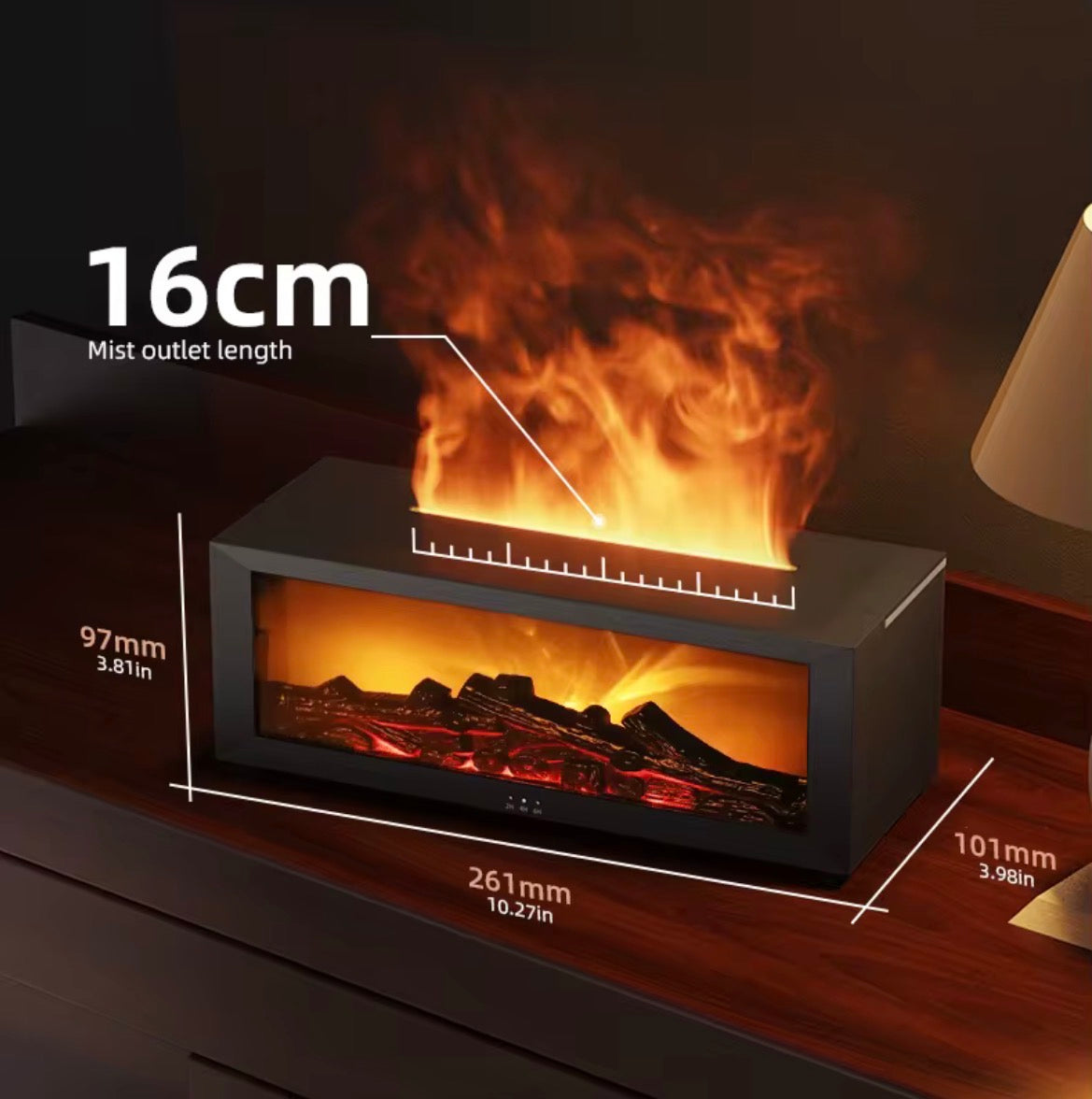 VELORA Flame Smart Aroma Diffuser | Fireplace Light Simulation