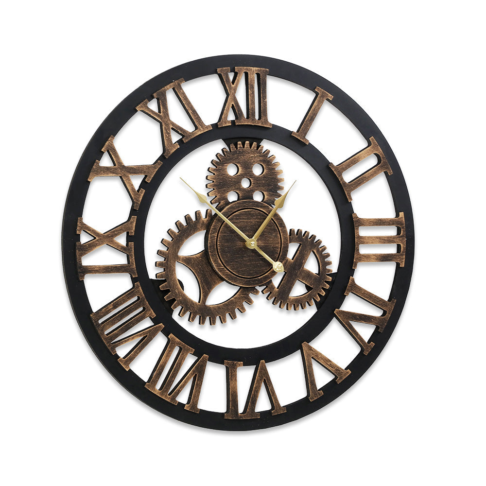 NNEDSZ Wall Clock Modern Large 3D Vintage Luxury Clock Enduring Home Office Decor