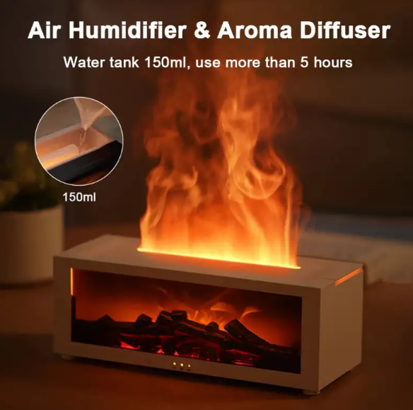 Flame Aromatherapy Essential Oil Diffuser and Humidifier
