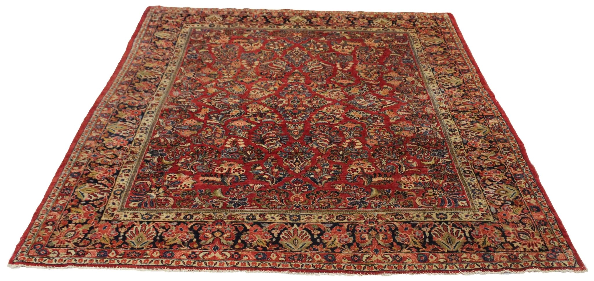 Canvello Hand Made Transitional All Over Silkroad Bakhtiary Rug - 7'8'' X 9'10''