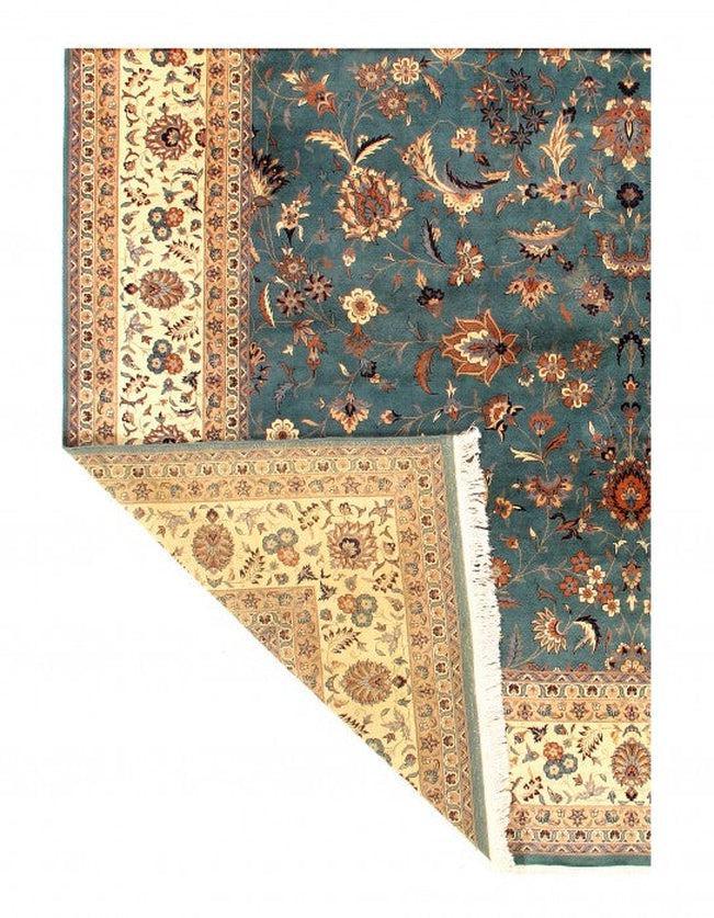 Canvello Light Green Color Fine Hand knotted Tabriz rug 12' X 18'