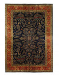 Canvello Navy Blue Fine Hand Knotted Silkroad sarouk Design 12'4'' X 17'8''