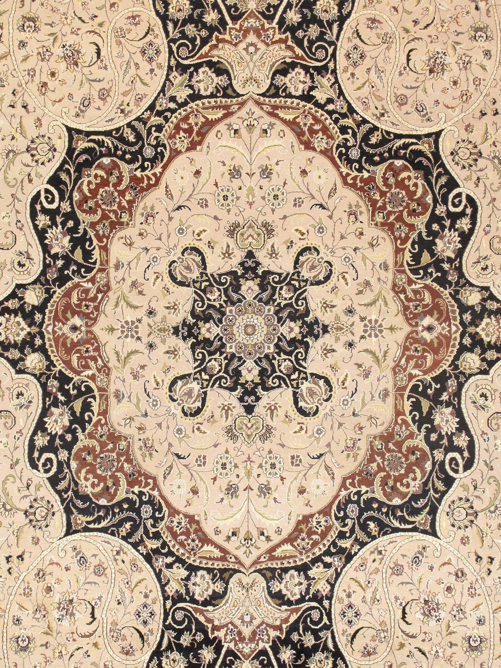 Canvello Tabriz Hand-Knotted Wool Area Rug- 9'10" X 15'