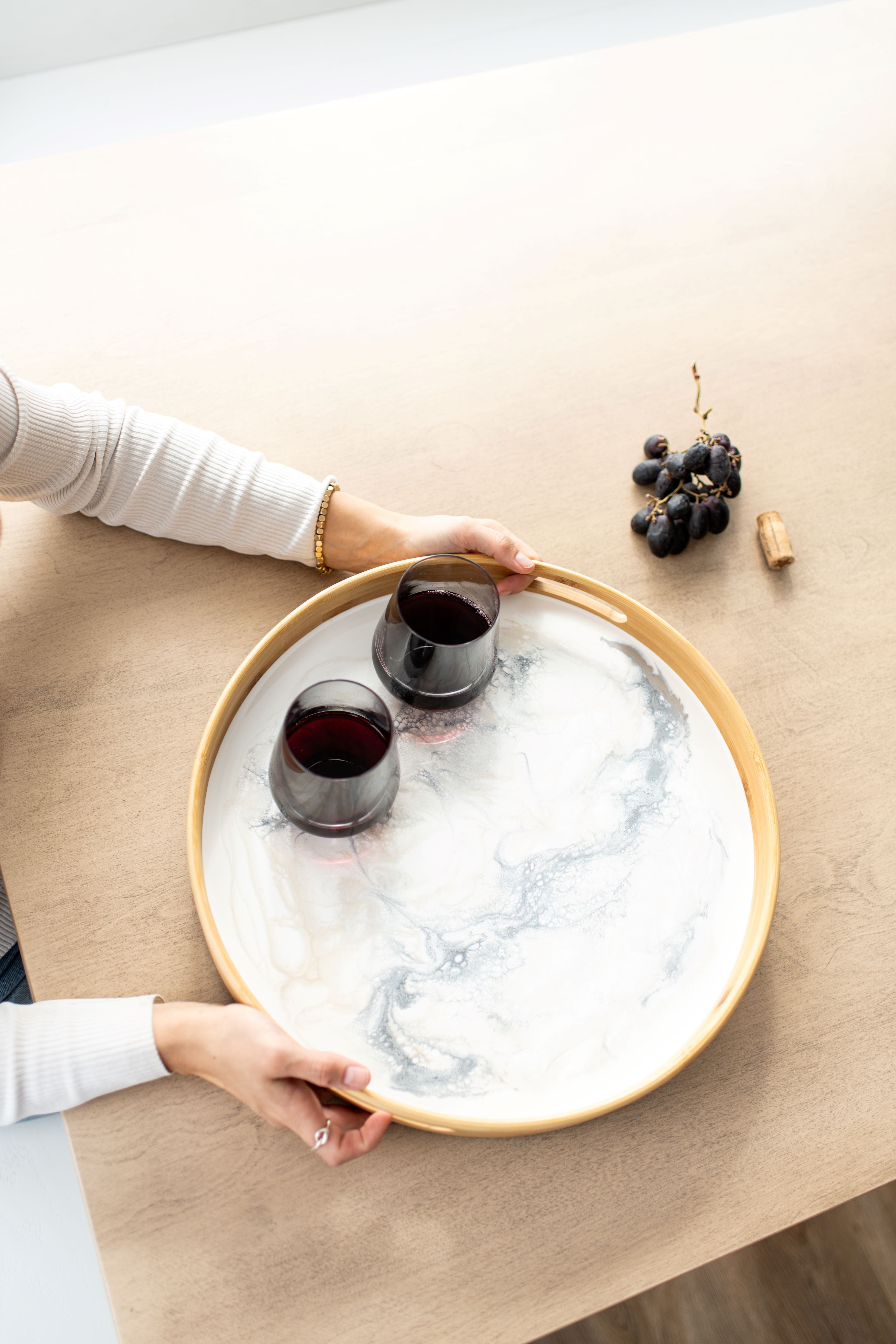 Bamboo Round Serving Trays