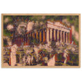 A SUNDAY UNDER ACROPOLIS V2 Velvet Framed Poster