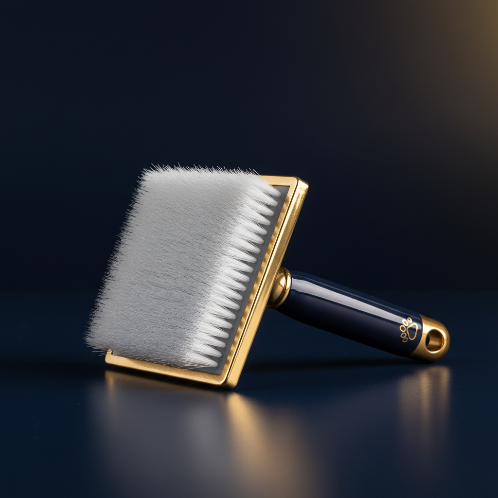 Top Paw Self-Cleaning Soft Bristle Slicker Grooming Pet Brush